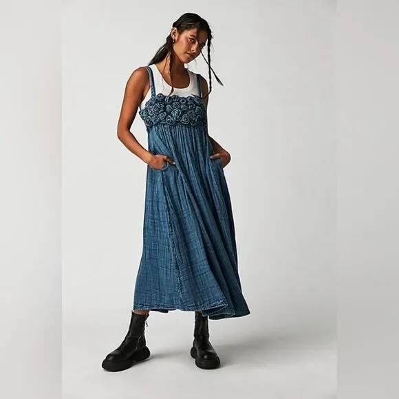 Free People Dolly Midi Dress Free People Size Small - Picture 1 of 6